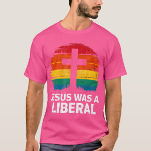Jesus war ein liberales Retro-Vintages Sunset-Prog T-Shirt