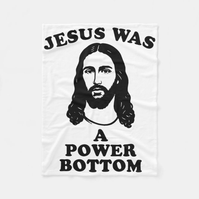Jesus war ein Power Bottom lustiger Pride Weihnach Fleecedecke (Vorderseite)