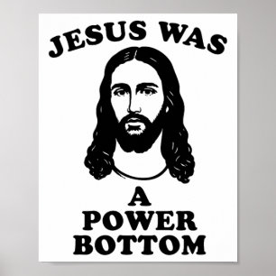 Jesus war ein Power Bottom Lustiger Pride Weihnach Poster