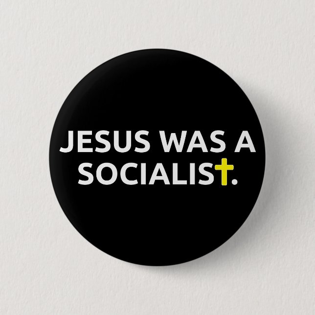 Jesus war ein Sozialist Button (Vorderseite)