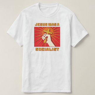 Jesus war ein sozialistisches Zitat Vintag rot und T-Shirt