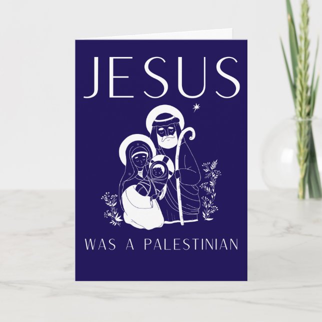 Jesus Was A Palestinian Christmas Card Christian Karte (Vorderseite)