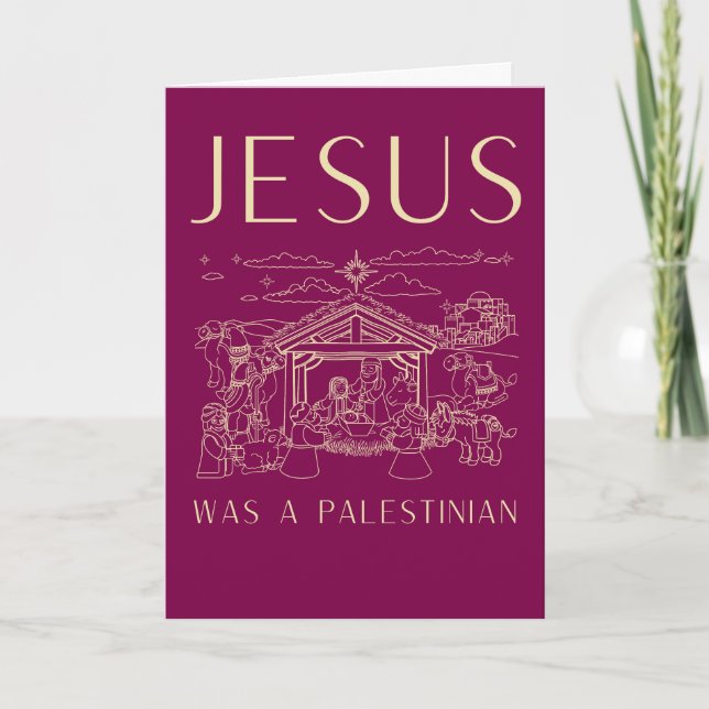 Jesus Was A Palestinian Christmas Card Christian Karte (Vorderseite)