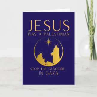 Jesus Was A Palestinian Christmas Custom Message Karte