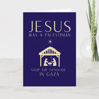 Jesus Was A Palestinian Christmas Custom Message Karte