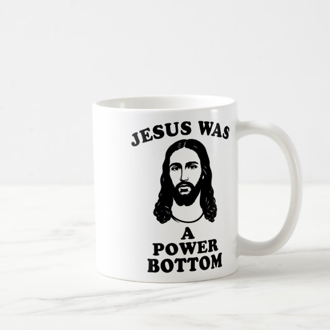 Jesus Was A Power Bottom Funny Pride Christmas Gag Kaffeetasse (Rechts)