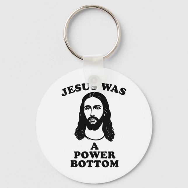 Jesus Was A Power Bottom Funny Pride Christmas Gag Schlüsselanhänger (Vorderseite)