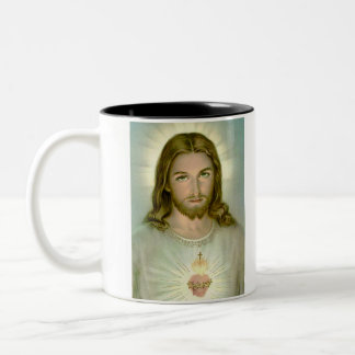 Jesus, WAS WÜRDE JESUS TUN? Zweifarbige Tasse