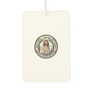 Jesus Wäscheaufgaben Humor-Shirt Christliches Graf Autolufterfrischer