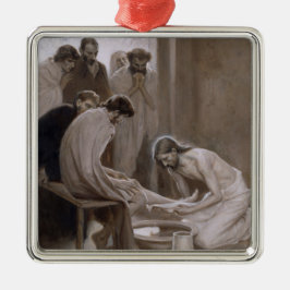 Jesus wäscht die Füße seiner Jünger Ornament Aus Metall