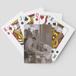 Jesus wäscht die Füße seiner Jünger Spielkarten