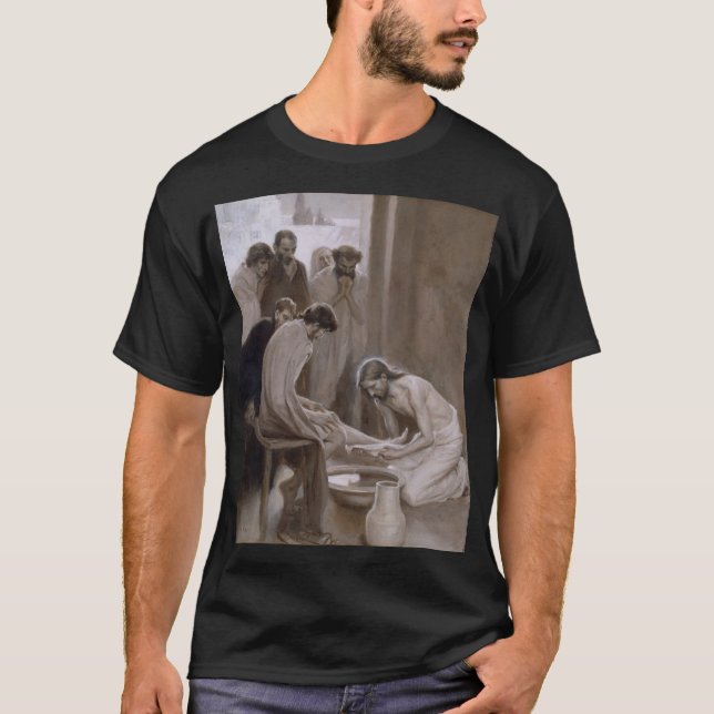 Jesus wäscht die Füße seiner Jünger T-Shirt (Vorderseite)