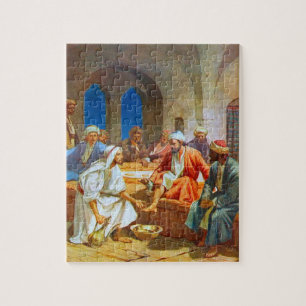 Jesus Washing Feet biblische Szene Puzzle