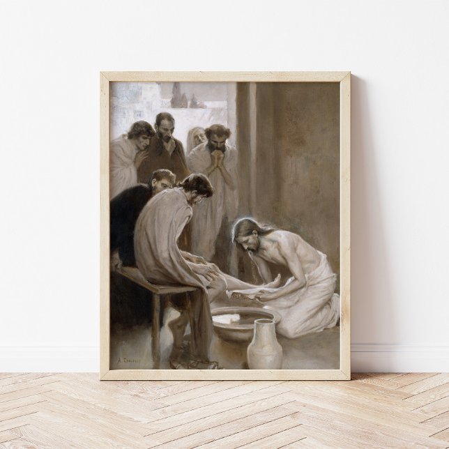 Jesus Washing Jünger's Feet | Albert Edelfelt Poster (Von Creator hochgeladen)