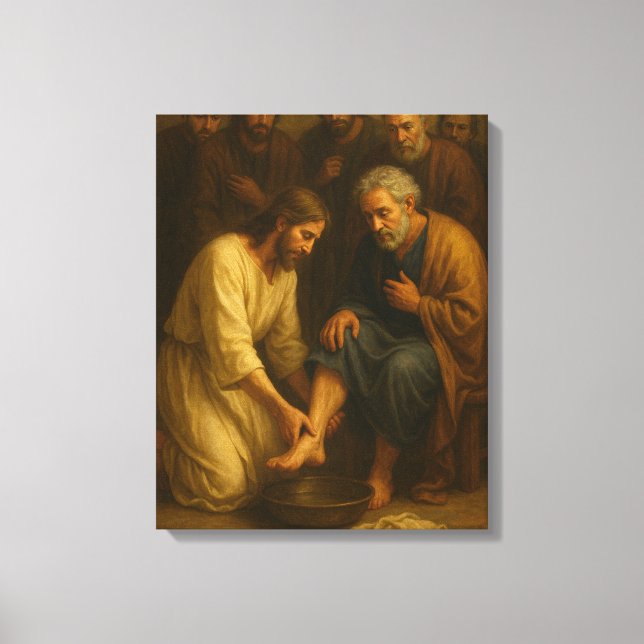 Jesus Washing the Disciples’ Feet™ LDS Art Leinwan Leinwanddruck (Vorderseite)