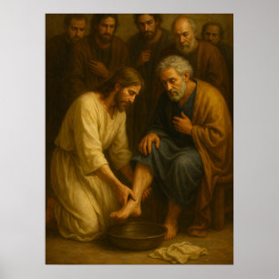 Jesus Washing the Disciples’ Feet™ LDS Art Poster