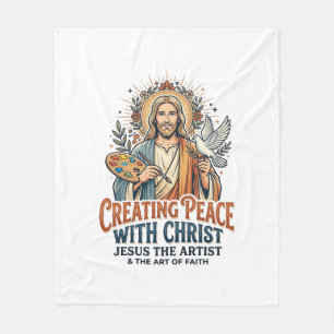 Jesus-Wasserfarbe-Hobby-T-Shirt Inspirierend Glaub Fleecedecke