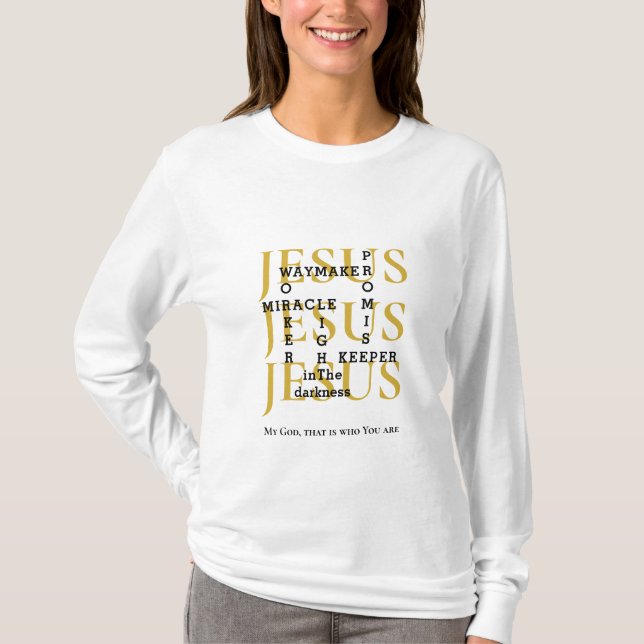 Jesus Waymaker Custom Christlich T-Shirt (Vorderseite)