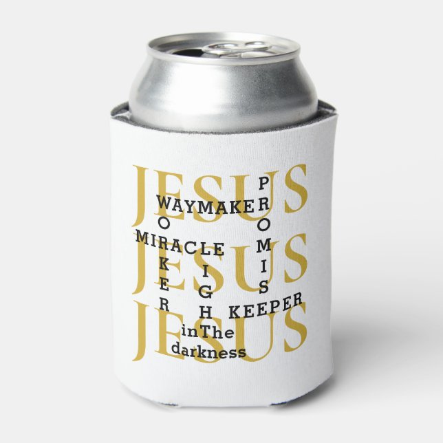 JESUS Waymaker Monogram Christlich Dosenkühler (Kanne Vorderseite)