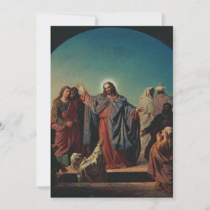 Jesus Wecke Lazarus von Robert Wilhelm Ekman Dankeskarte