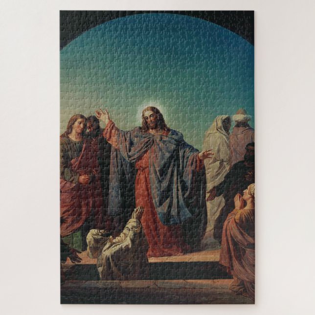 Jesus Wecke Lazarus von Robert Wilhelm Ekman Puzzle (Vertikal)