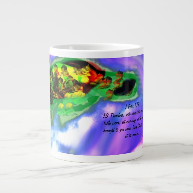 Jesus-Weg Jumbo-Tasse (Vorderseite)