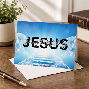 Jesus Weg, Wahrheit, Leben Johannes 14:6 Himmel Tr Mitteilungskarte