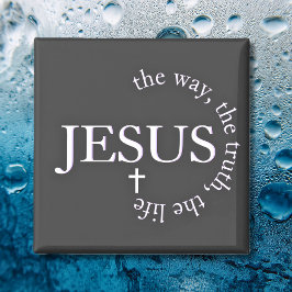 Jesus Weg, Wahrheit, Leben Johannes 14:6 Kreuz Magnet