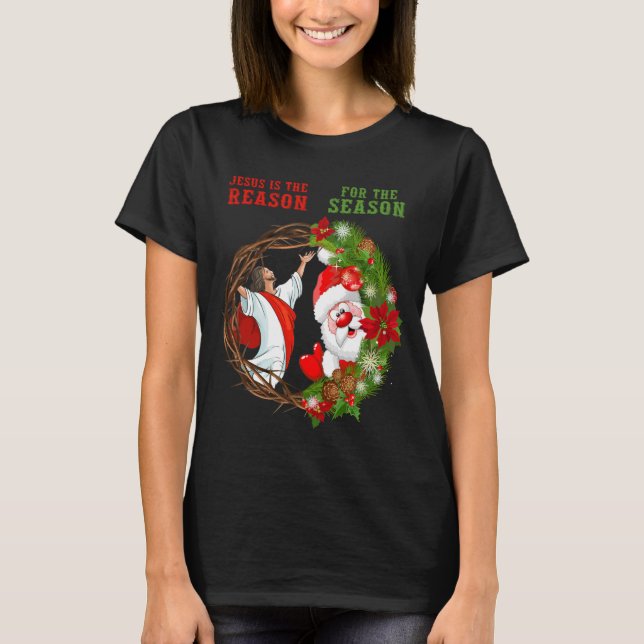 Jesus Weihnachten Jesus ist der Grund für die Jahr T-Shirt (Vorderseite)