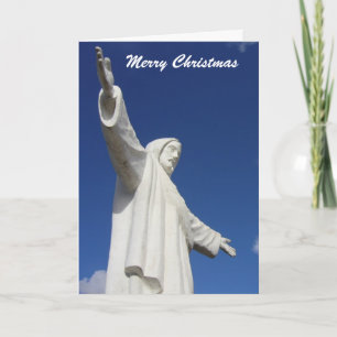 Jesus-Weihnachtsstatue Feiertagskarte