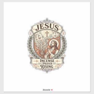 Jesus Weihrauch Gebet Steigend Jesus Weihrauch Geb Aufkleber