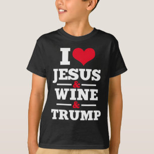 Jesus Wein Trump Religiöse Christliche Glaube Mama T-Shirt