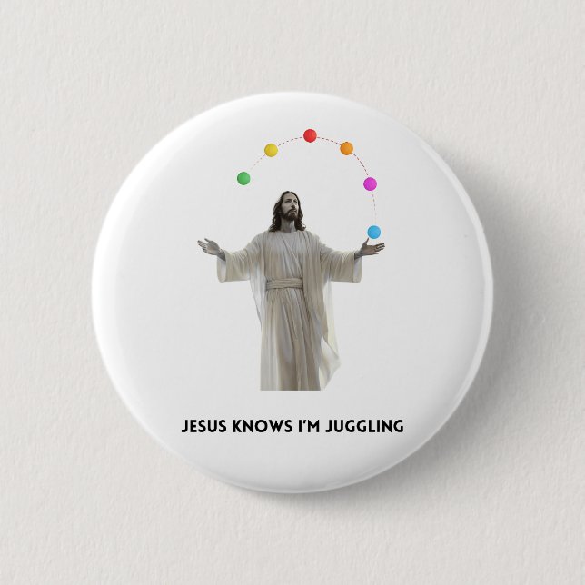 Jesus weiß, dass ich juggling button (Vorderseite)