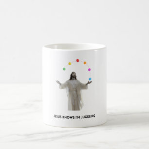Jesus weiß, dass ich juggling kaffeetasse