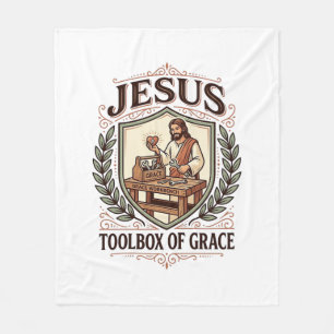 Jesus Werkzeugkiste der Gnade Jesus Werkzeugkiste Fleecedecke
