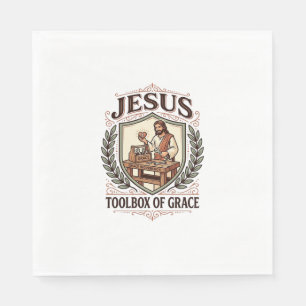 Jesus Werkzeugkiste der Gnade Jesus Werkzeugkiste Serviette