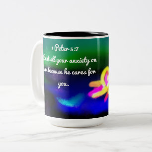 Jesus will, dass wir loslassen zweifarbige tasse