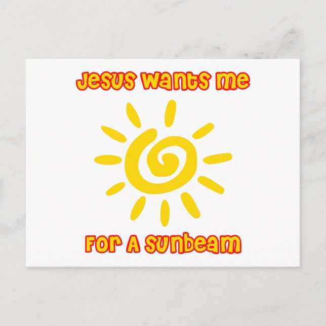 Jesus Will mich für einen Sonnenstrahl Postkarte (Vorderseite)
