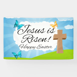 Jesus wird, bunte christliche Kirche Ostern Banner