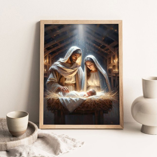 Jesus wird geboren, Christliche Malerei, Christlic Poster (Von Creator hochgeladen)