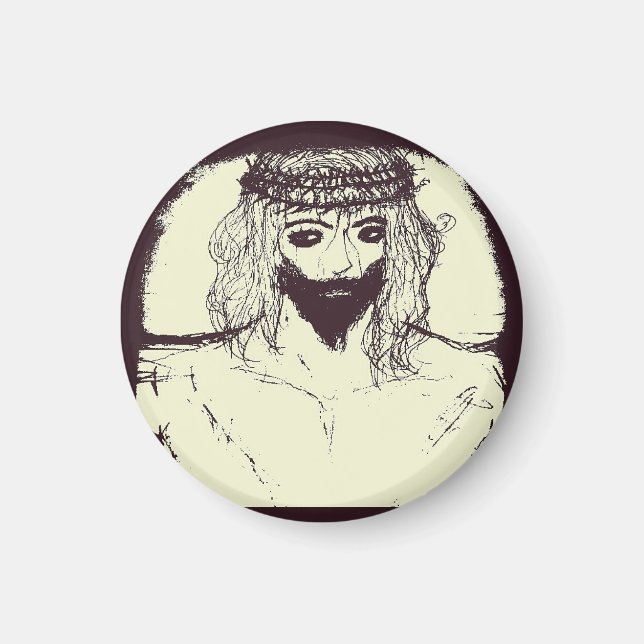 Jesus wird uns gerettet und der Himmel öffnet sich Magnet (Vorne)