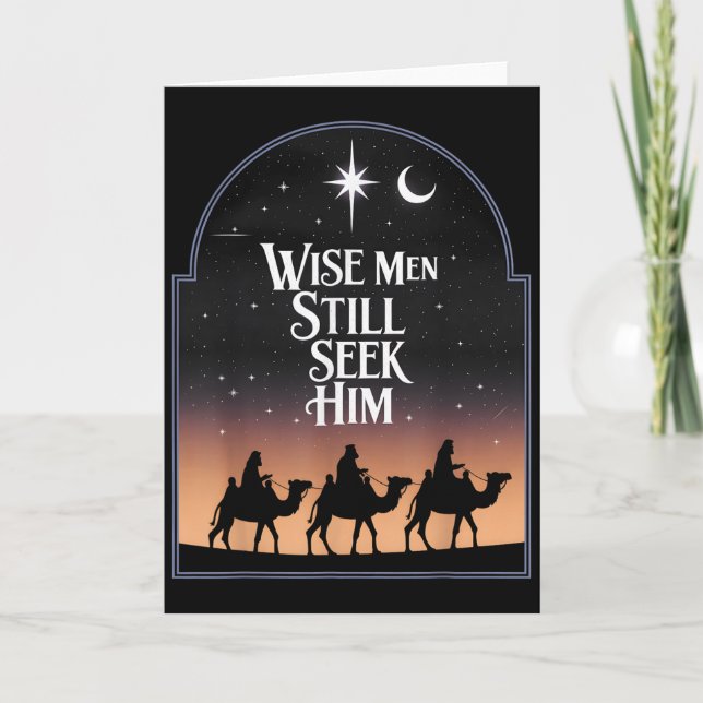 Jesus Wise Men Still Seek Him Christian Christmas  Karte (Vorderseite)