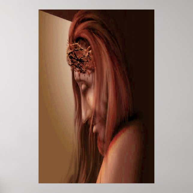 Jesus with thorns on his head poster (Vorne)