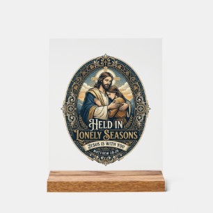 Jesus Witwe Witwer Ermutigung Vintage-Shirt Ch Acrylschild