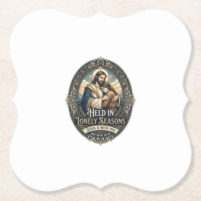 Jesus Witwe Witwer Ermutigung Vintage-Shirt Ch Untersetzer (Vorderseite)