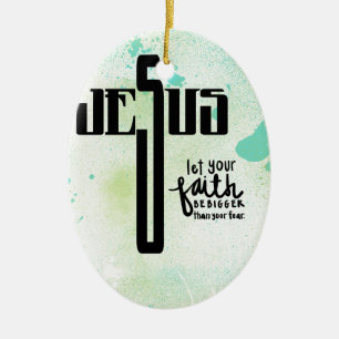 Jesus Word Art Keramik Ornament