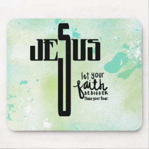 Jesus Word Art Mousepad