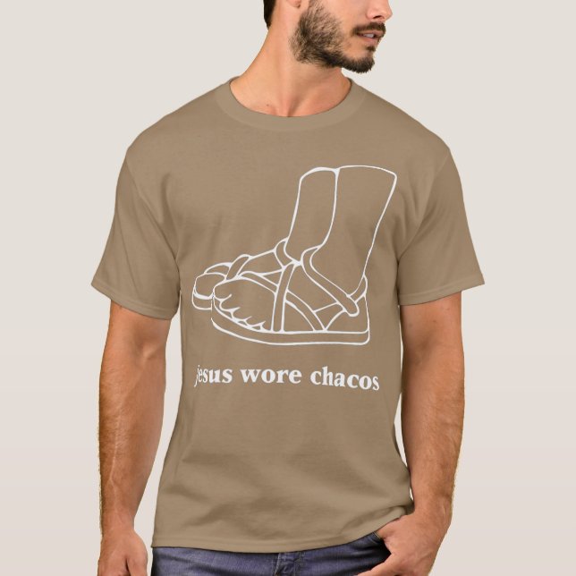 Jesus Wore Chacos T-Shirt (Vorderseite)