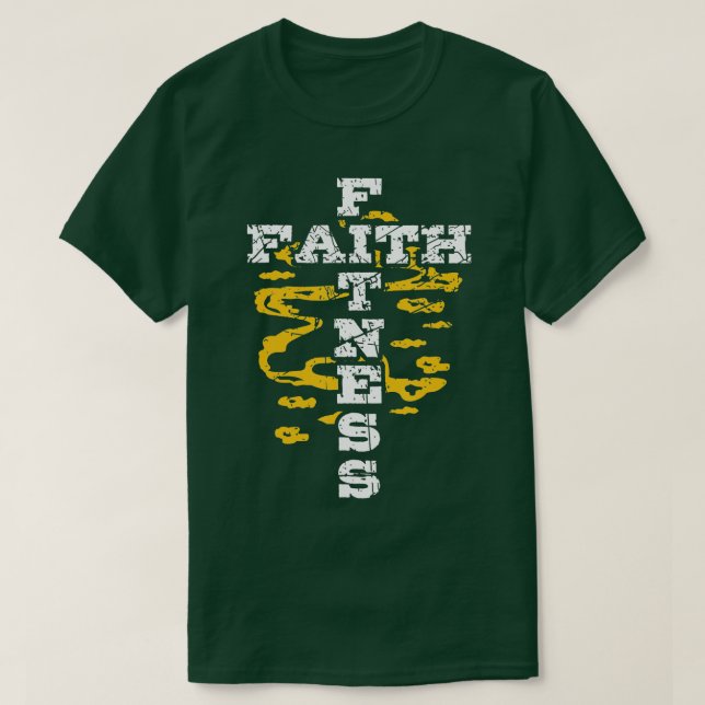 Jesus Workout Faith Fitness Cross Christlich Gym G T-Shirt (Design vorne)