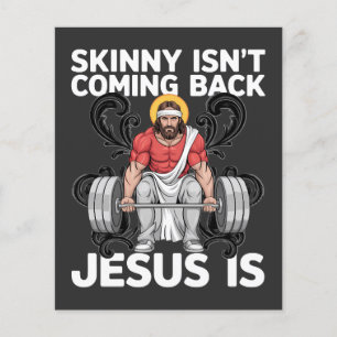 Jesus Workout Gym Skinny kommt nicht zurück Flyer